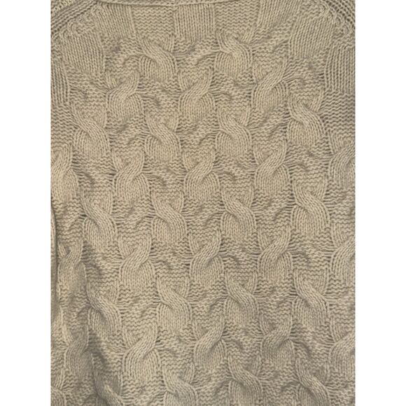 Ann Taylor Wool Angora Sweater Thick Cable Knit Ivory Pearl Rabbit Hair Size XL - Picture 10 of 16